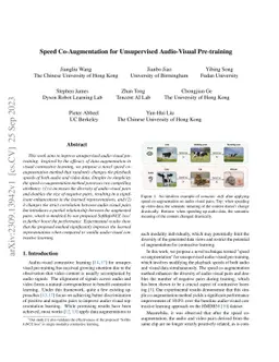 Speed Co-Augmentation for Unsupervised Audio-Visual Pre-training
