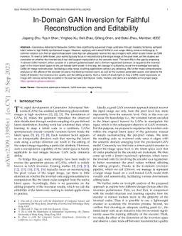 In-Domain GAN Inversion for Faithful Reconstruction and Editability