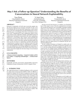 May I Ask a Follow-up Question? Understanding the Benefits of
  Conversations in Neural Network Explainability