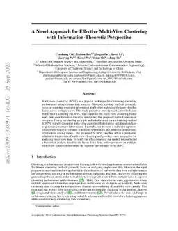 A Novel Approach for Effective Multi-View Clustering with
  Information-Theoretic Perspective