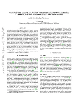 Unsupervised Accent Adaptation Through Masked Language Model Correction
  Of Discrete Self-Supervised Speech Units