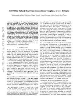 ROBUSfT: Robust Real-Time Shape-from-Template, a C++ Library