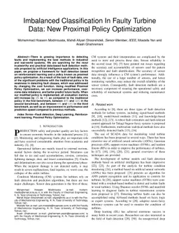 Imbalanced Classification In Faulty Turbine Data: New Proximal Policy
  Optimization