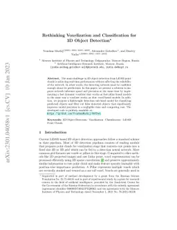 Rethinking Voxelization and Classification for 3D Object Detection