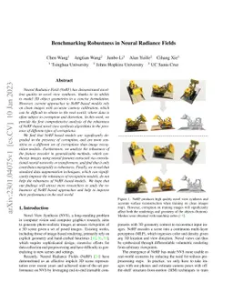 Benchmarking Robustness in Neural Radiance Fields