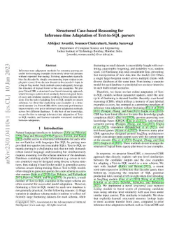 Structured Case-based Reasoning for Inference-time Adaptation of
  Text-to-SQL parsers