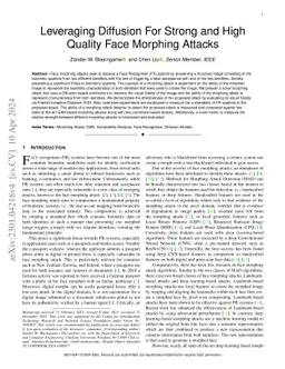 Leveraging Diffusion For Strong and High Quality Face Morphing Attacks