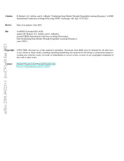 Explaining Deep Models through Forgettable Learning Dynamics