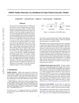 ODIM: Outlier Detection via Likelihood of Under-Fitted Generative Models