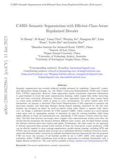 CARD: Semantic Segmentation with Efficient Class-Aware Regularized
  Decoder