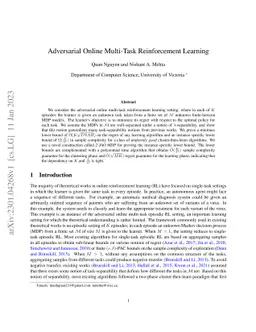 Adversarial Online Multi-Task Reinforcement Learning