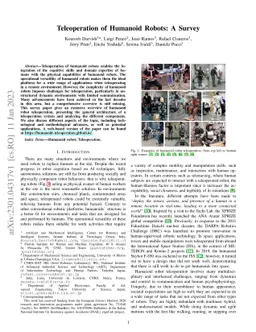 Teleoperation of Humanoid Robots: A Survey