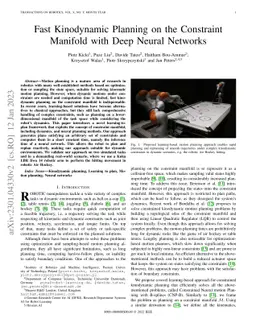 Fast Kinodynamic Planning on the Constraint Manifold with Deep Neural
  Networks