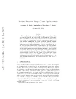 Robust Bayesian Target Value Optimization