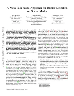 A Meta Path-based Approach for Rumor Detection on Social Media