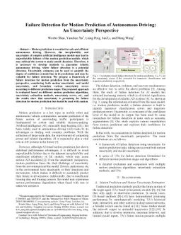 Failure Detection for Motion Prediction of Autonomous Driving: An
  Uncertainty Perspective