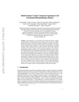Multi-Scanner Canine Cutaneous Squamous Cell Carcinoma Histopathology
  Dataset