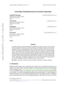 Uncertainty Estimation based on Geometric Separation