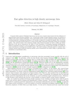 Fast spline detection in high density microscopy data