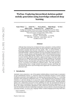 WuYun: Exploring hierarchical skeleton-guided melody generation using
  knowledge-enhanced deep learning