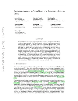Pruning Compact ConvNets for Efficient Inference