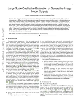 Large Scale Qualitative Evaluation of Generative Image Model Outputs