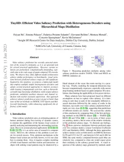 TinyHD: Efficient Video Saliency Prediction with Heterogeneous Decoders
  using Hierarchical Maps Distillation
