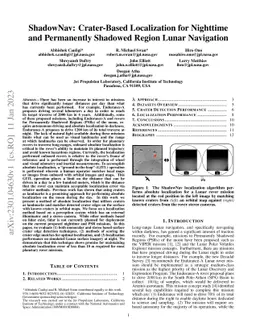 ShadowNav: Crater-Based Localization for Nighttime and Permanently
  Shadowed Region Lunar Navigation