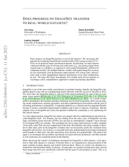 Does progress on ImageNet transfer to real-world datasets?