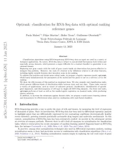 Optirank: classification for RNA-Seq data with optimal ranking reference
  genes