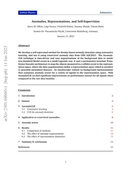 Anomalies, Representations, and Self-Supervision