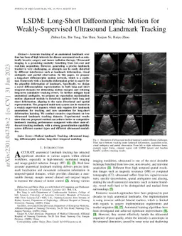 LSDM: Long-Short Diffeomorphic Motion for Weakly-Supervised Ultrasound
  Landmark Tracking
