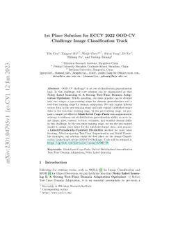 1st Place Solution for ECCV 2022 OOD-CV Challenge Image Classification
  Track