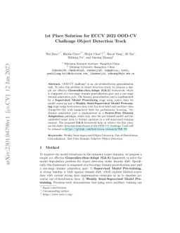 1st Place Solution for ECCV 2022 OOD-CV Challenge Object Detection Track