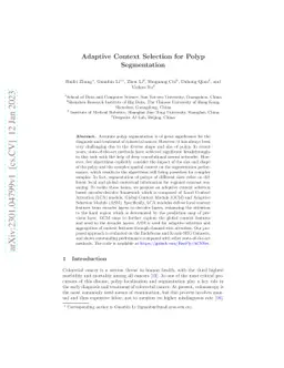 Adaptive Context Selection for Polyp Segmentation