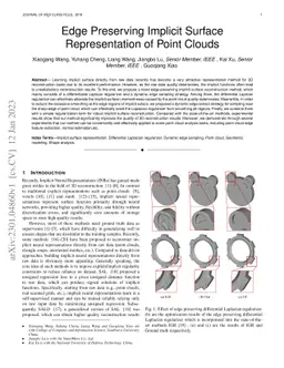 Edge Preserving Implicit Surface Representation of Point Clouds