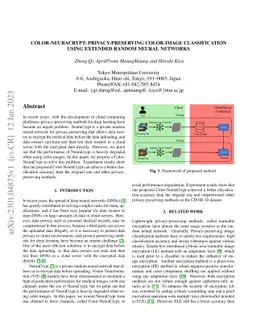 Color-NeuraCrypt: Privacy-Preserving Color-Image Classification Using
  Extended Random Neural Networks