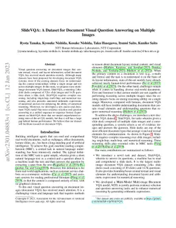 SlideVQA: A Dataset for Document Visual Question Answering on Multiple
  Images