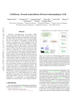 CLIP2Scene: Towards Label-efficient 3D Scene Understanding by CLIP