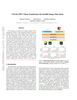 ViTs for SITS: Vision Transformers for Satellite Image Time Series