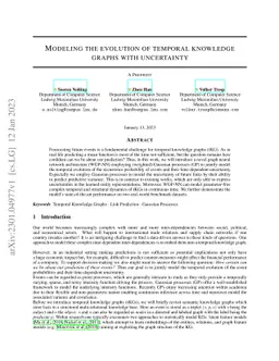 Modeling the evolution of temporal knowledge graphs with uncertainty
