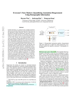 Everyone's Voice Matters: Quantifying Annotation Disagreement Using
  Demographic Information
