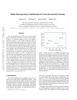 Online Hyperparameter Optimization for Class-Incremental Learning