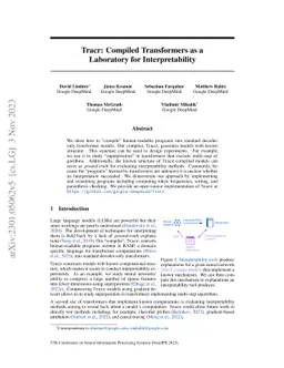 Tracr: Compiled Transformers as a Laboratory for Interpretability