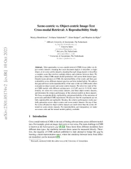 Scene-centric vs. Object-centric Image-Text Cross-modal Retrieval: A
  Reproducibility Study