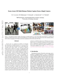 Scene-Aware 3D Multi-Human Motion Capture from a Single Camera