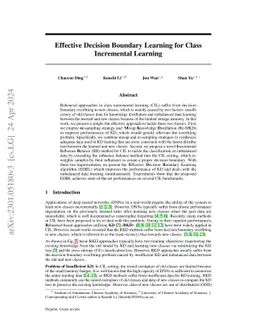 Effective Decision Boundary Learning for Class Incremental Learning