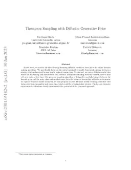Thompson Sampling with Diffusion Generative Prior