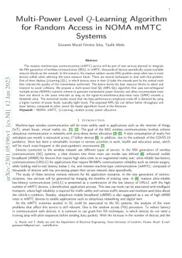 Multi-Power Level $Q$-Learning Algorithm for Random Access in NOMA mMTC
  Systems