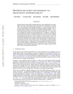 Progress measures for grokking via mechanistic interpretability